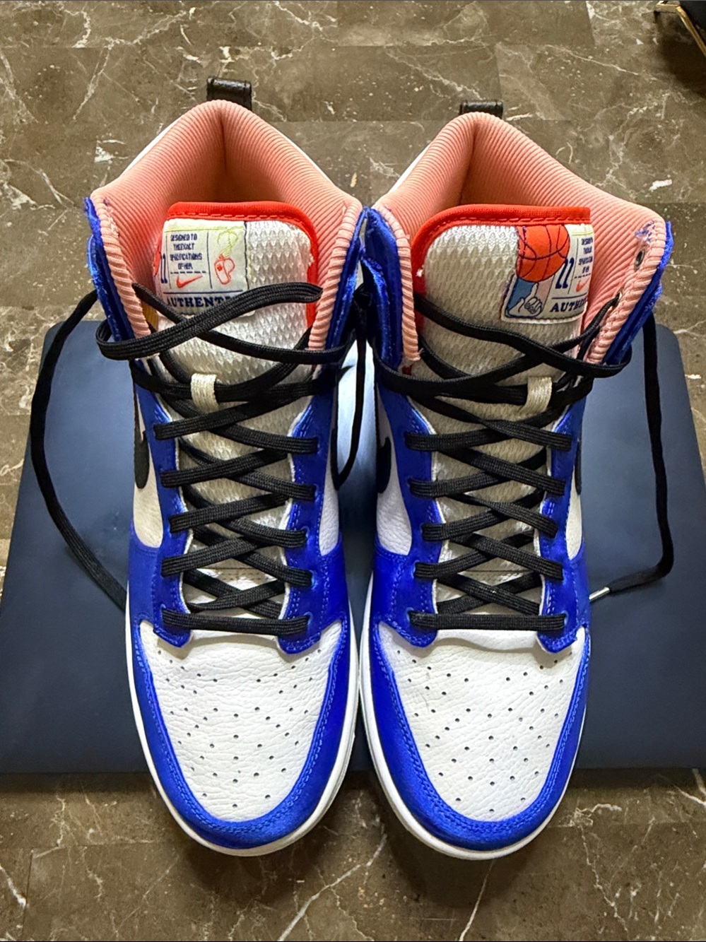Nike Women’s High-Top Sneakers — White / Blue / Black size 11